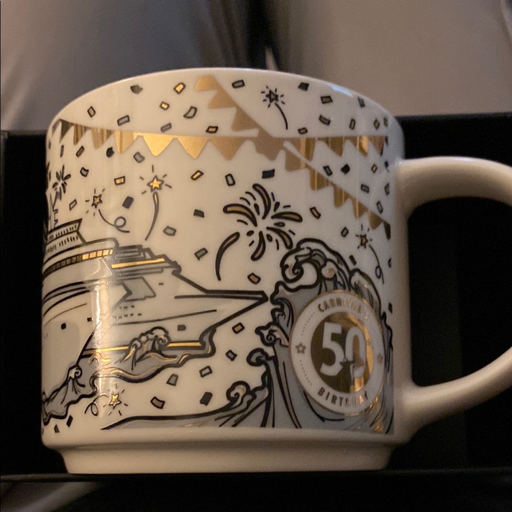 50th Anniversary Mug - White and Gold